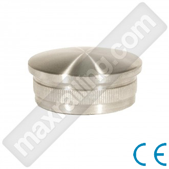 Тапа за тръба 42,4х2мм. (за набиване). Неръждаема стомана AISI 304. Сатенирана.