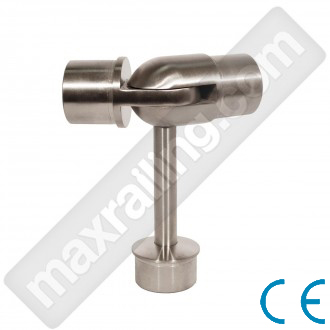 Права връзка за тръба 42,4х2мм.към тръба 42,4мм.с раздвижен ъгъл от (-90..+90 ) Неръждаема стомана AISI 304. Сатенирана.                                     