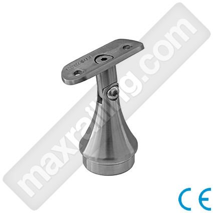 Връзка/люлка/за тръба Ø42,4х2мм. с променлив ъгъл към тръба Ø42,4мм. Неръждаема стомана AISI 304. Сатенирана.